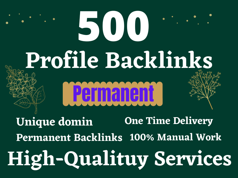 I will create 500 High Authority Profile Backlinks For SEO Ranking