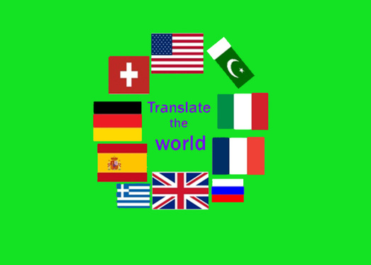 Translation from English into any language or vice versa