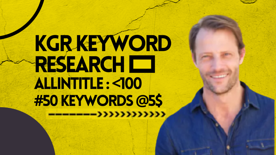 I will do profitable KGR keyword research for advanced SEO