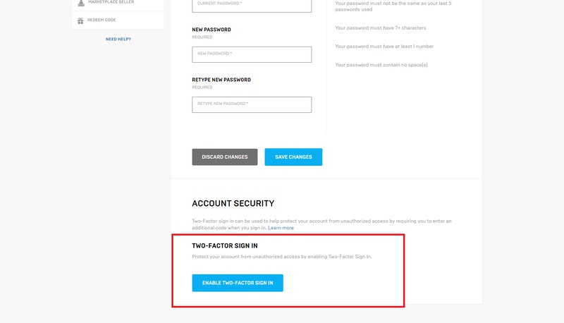 How to Enable Epic Games and Fortnite 2FA (Two-Factor Authentication) &ndash; Epic Games Support