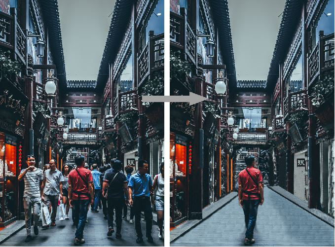 I will remove unwanted object, person from 35 photos