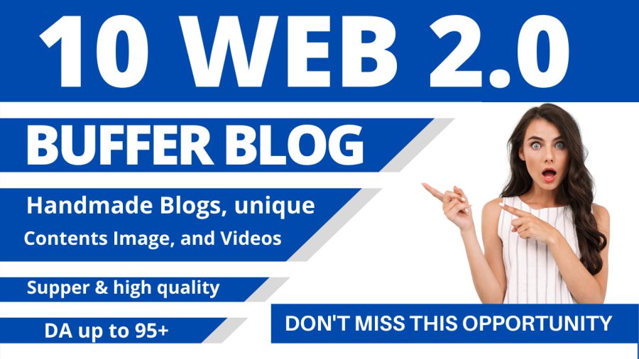 I will create 10 high authority do follow permanent web 2 0 backlinks Da 90 White hate seo