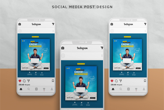 I will create social media posts and banners