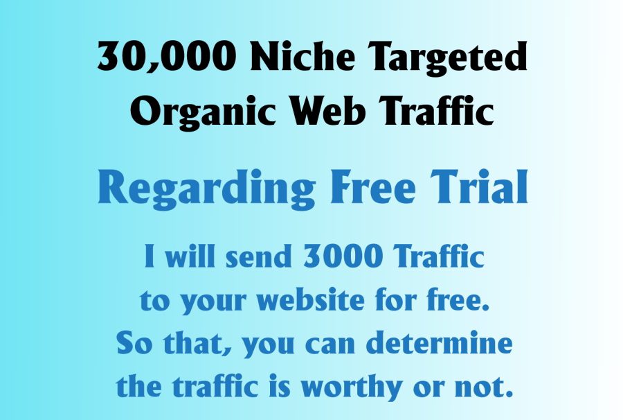Daily 30,000 keyword targeted web traffic for 30 days