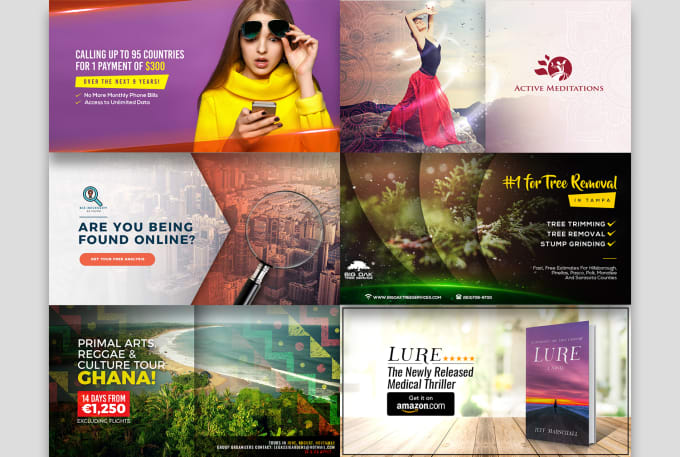 I will design web banner, facebook cover page, and static banner