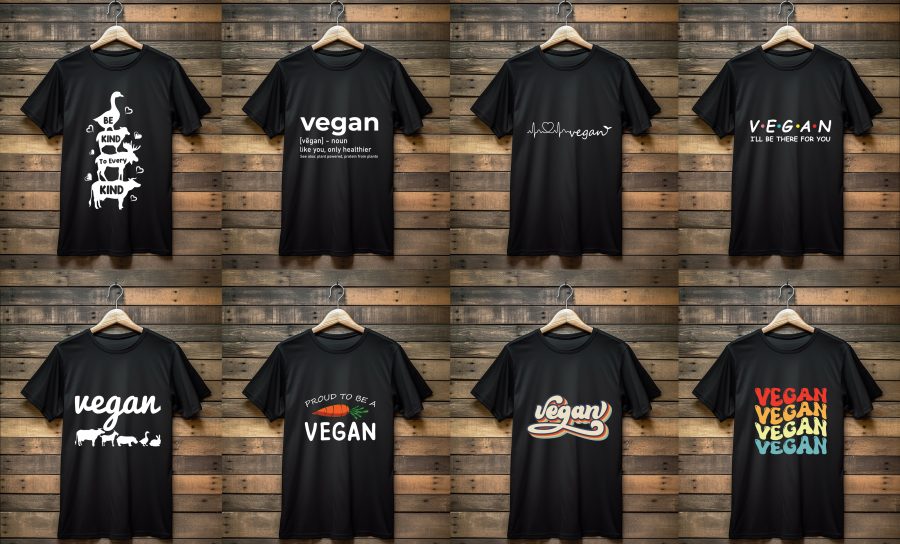 I will create vegan custom tshirt design