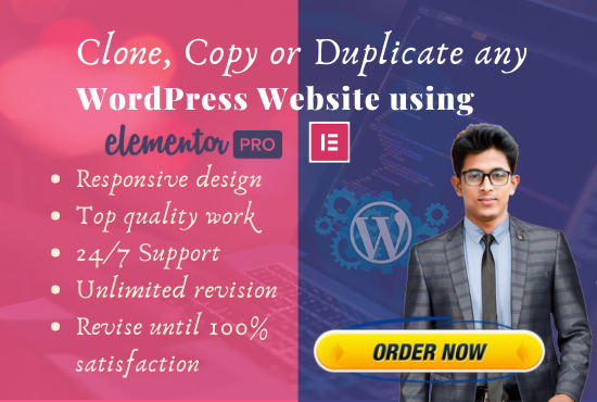 I will clone, copy or duplicate and redesign any WordPress website (5-8 pages}