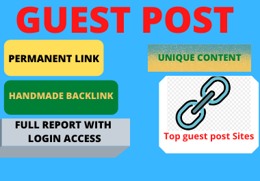 Write and publish 10 guest post dofollow backlink high DA websites DA 90 plus contextual 
