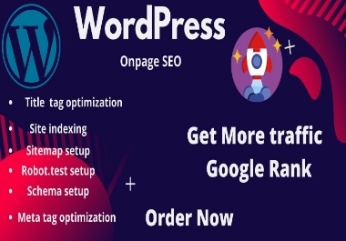 I will do WordPress on-page SEO, Yoast setup and technical optimization