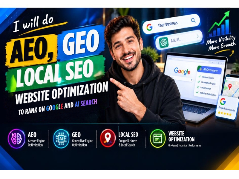 I will do AEO, GEO, local SEO, and website optimization to rank on google and Ai Rankings
