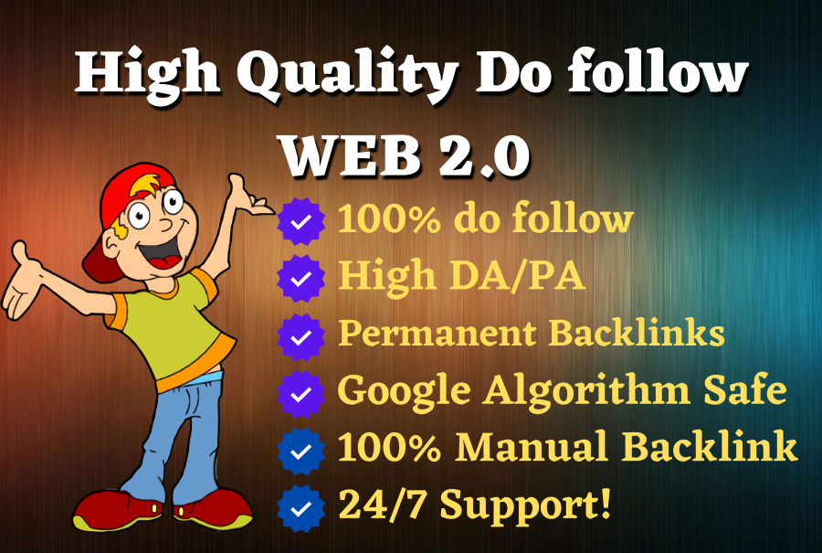 I will build 20 HQ web 2.0 backlinks