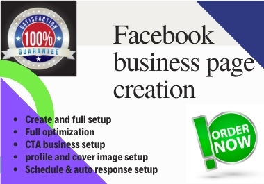 I will create, optimize and develop your facebook business page with seo optimization 