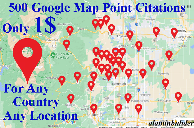 I Will create Manually 500 Google point map citations for Local SEO 