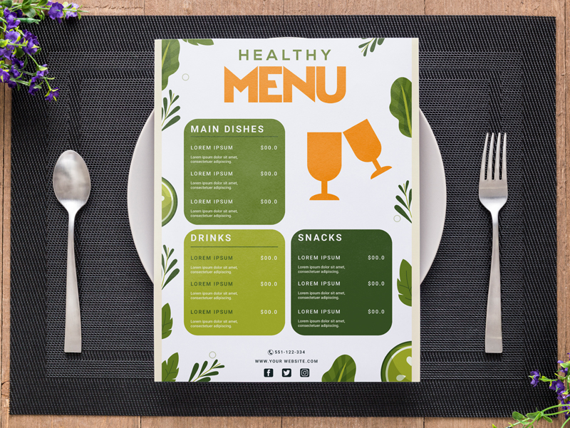 I will do restaurant menu design, food menu or digital menu