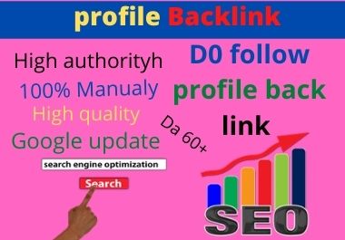 I will create 20 dofollow profile backlinks da 60+ high authority website for google rank