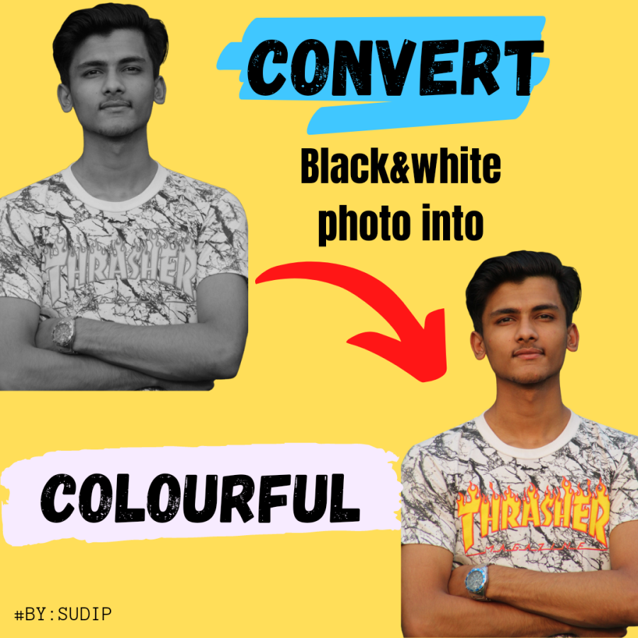 I will turn your black and white photo into colourful
