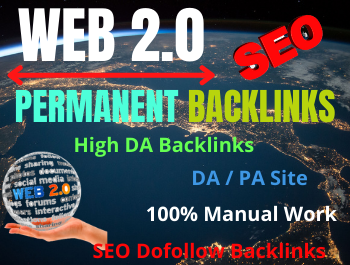 Get 80 Web 2.0 High Authority Permanent Contextual Backlinks on DA 90+ Sites 