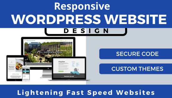 Create Your Fully Responsibe Wordpress Website.