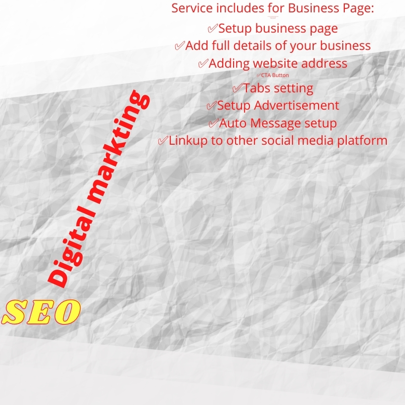 I will create page or setup and optimize your Facebook Business Page with impressive design