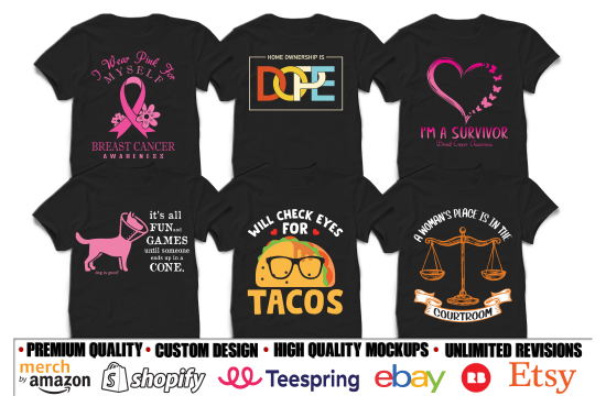 I Will do trendy custom creative graphic t shirt design in 24 hrs