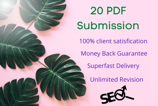 I will do manually pdf submission for SEO backlinks on top doc sharing sites