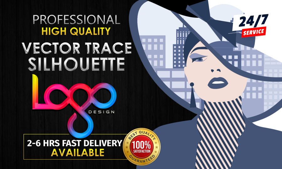 I will do vector tracing, silhouette, redraw logo, vectorize image