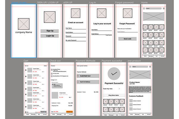 I will design a 5 wireframe for your web page or app