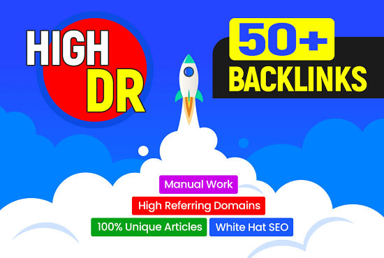 Manual 50 dofollow backlinks of high da 80 to 90