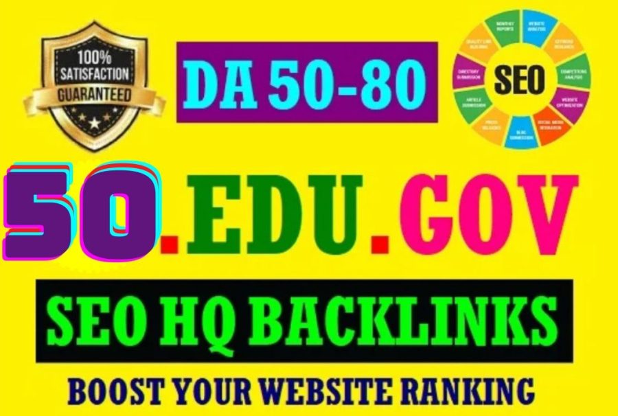 Provide 50 high da premium quality edu and gov backlinks