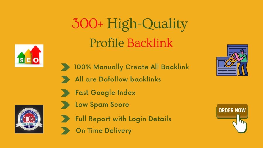 I will create 50 high profile backlinks manually.