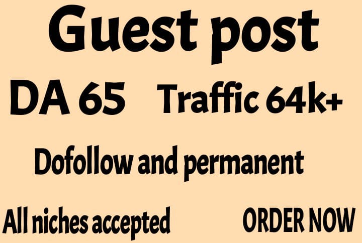  provide guest post on my high da 65 with dofollow backlink 
