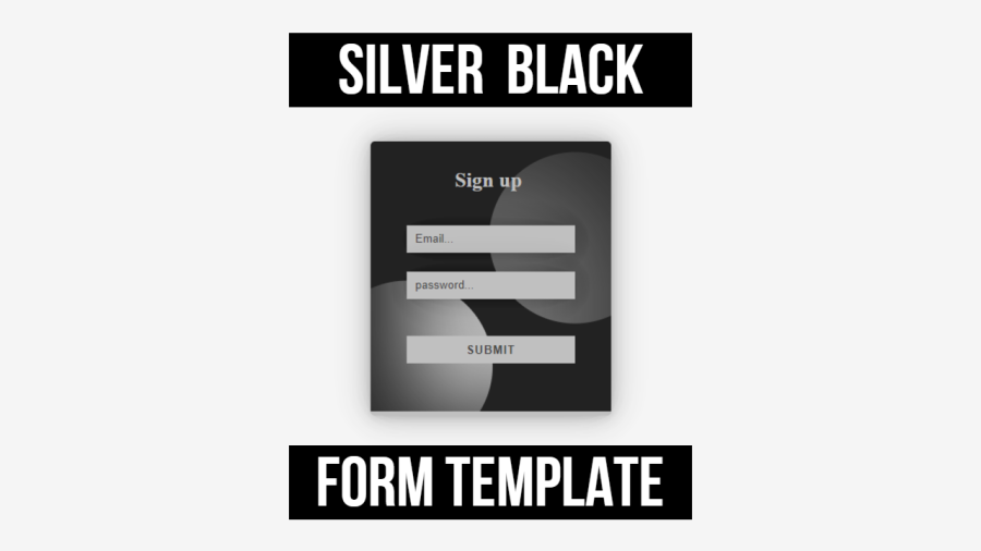 html responsive black form white shape 