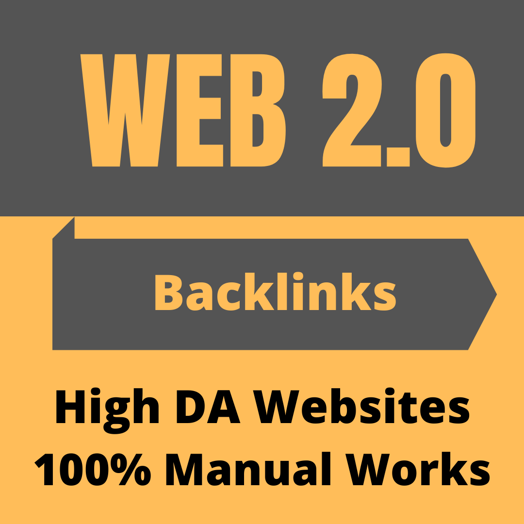 Manually create 25 high authority WEB 2.0 backlinks 
