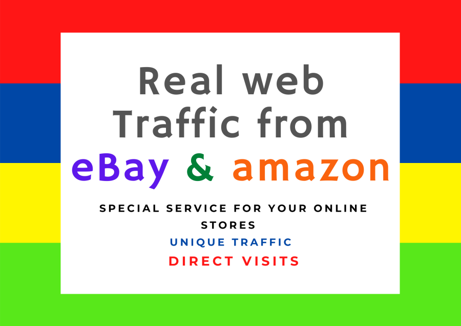 Provide Real Visitors from Amazon & eBay web traffic to your online Stores 