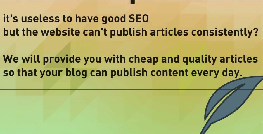 I will publish 3 quality articles every day for you