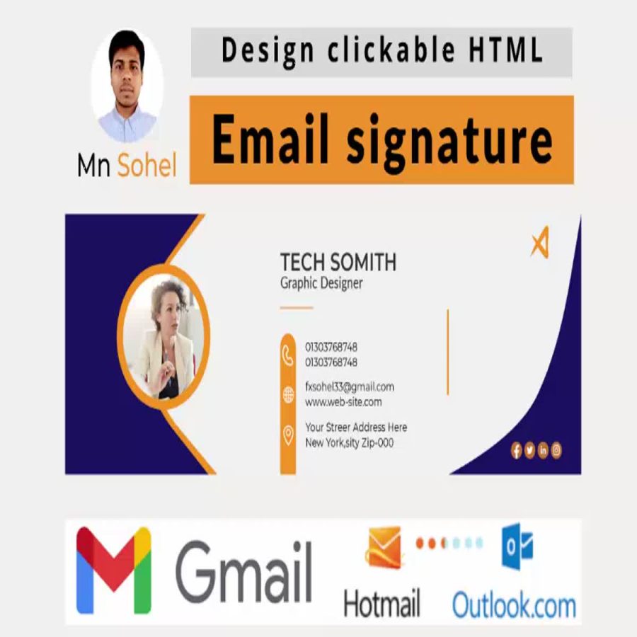clickable email signature with HTML 6 hours