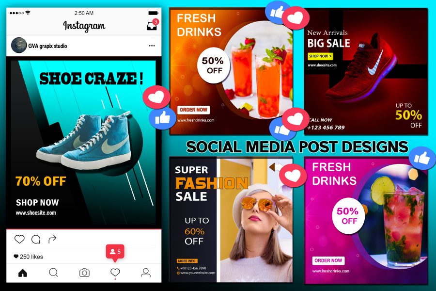 I will design attractive social media post, ad