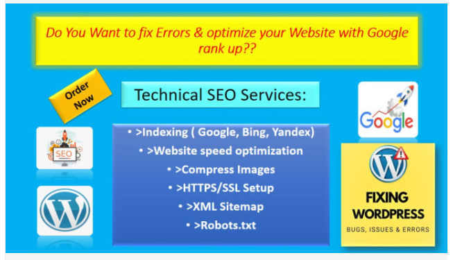 I will fix your website errors and optimize google ranking