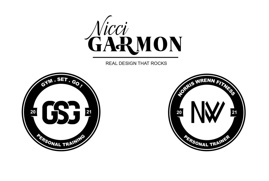 Clothing brand logo with initial letters