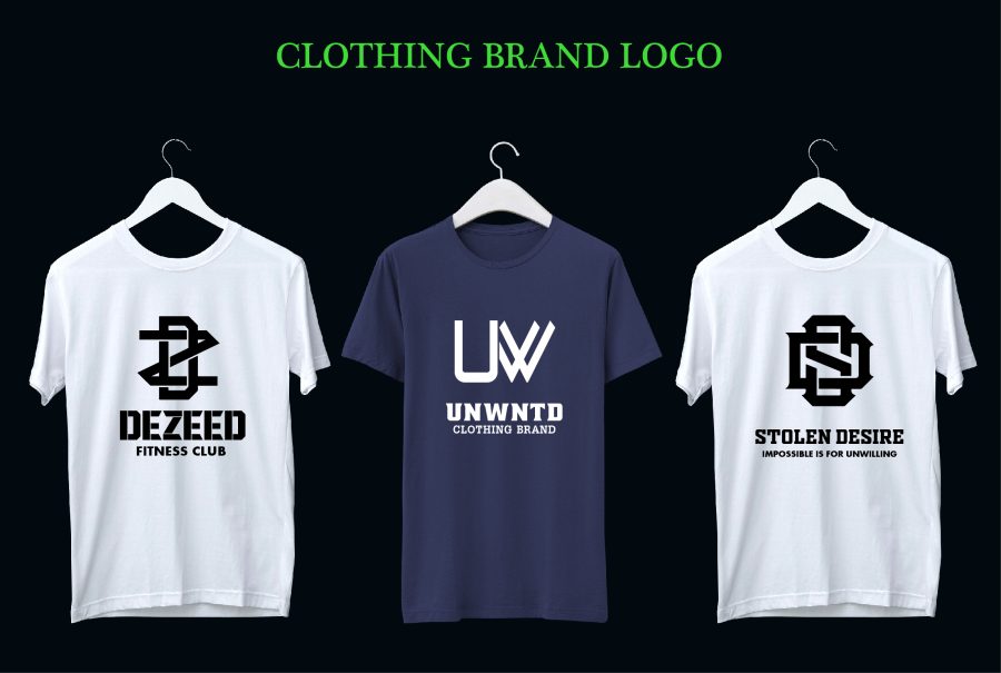 Clothing brand logo with initial letters