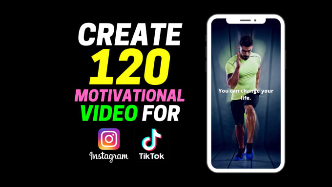 I will create motivational video for tiktok, instagram, youtube