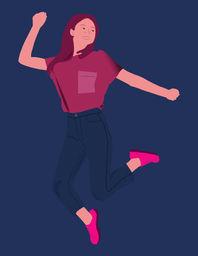 I will design a flat character illustration