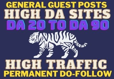 I will do guest post on high DA sites with dofollow backlink.