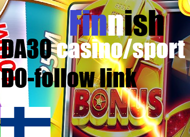 DR30 Finnish sport / casino website DO-follow links!