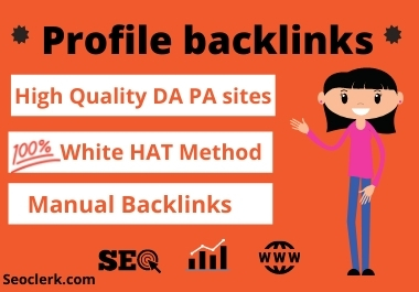 I will Create high quality dofollow Profile backlinks, SEO backlinks