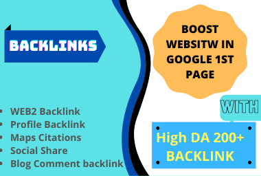 200 high da pa backlink to reach your site in google 1st page 