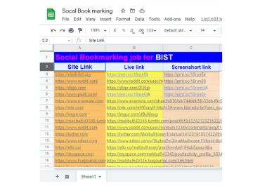 I will do 40 Social Bookmarking Submissions with high DA, PA Backlinks