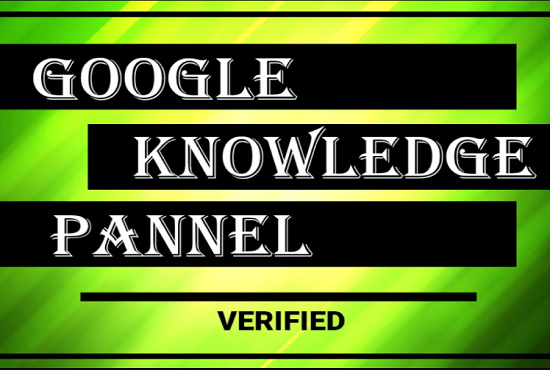 I will make verified google knowledge panel, knowledge panel for you or your company