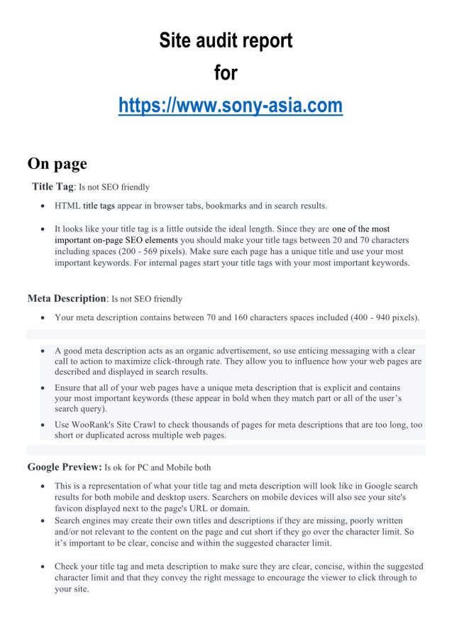 I will make SEO audit report for your Website