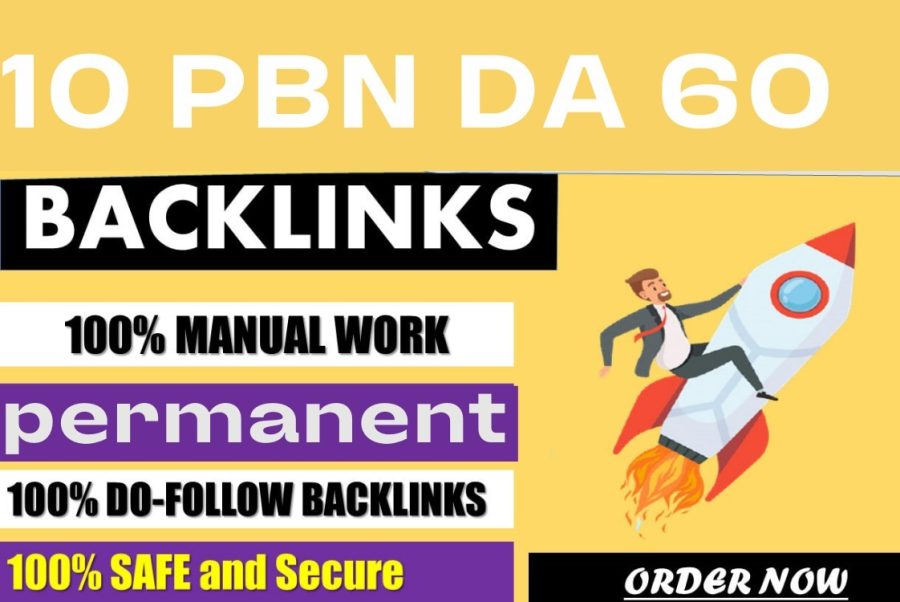 I will create contextual high da seo pbn dofollow backlinks google ranking